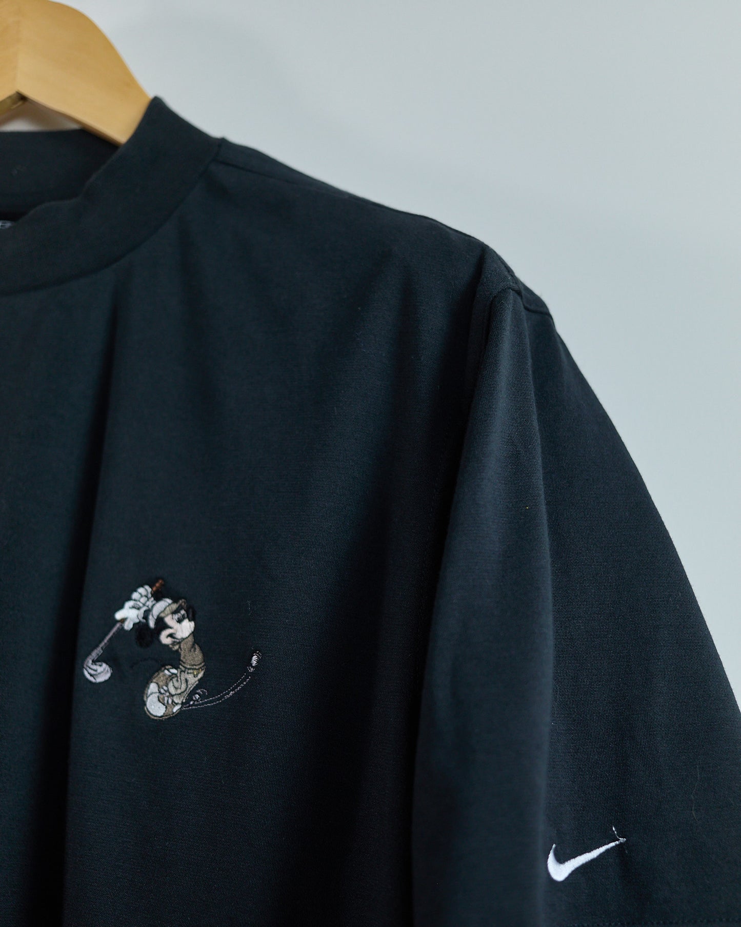 90s Nike Golf Black Short Sleeve Mock Neck (M)