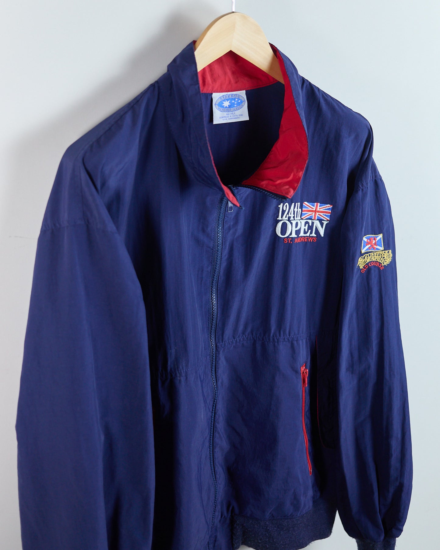 90s Starbus Weather Screen Blue/Red Limited Edition for 124th Open at St Andrews Full Zip Windbreaker (XL)