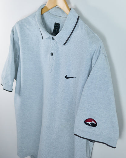 90s to early 00s Nike Golf Tiger Woods Yin Yang Grey Polo (XL)