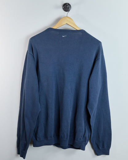 90s Nike Golf Blue/White V Neck Jumper (L)