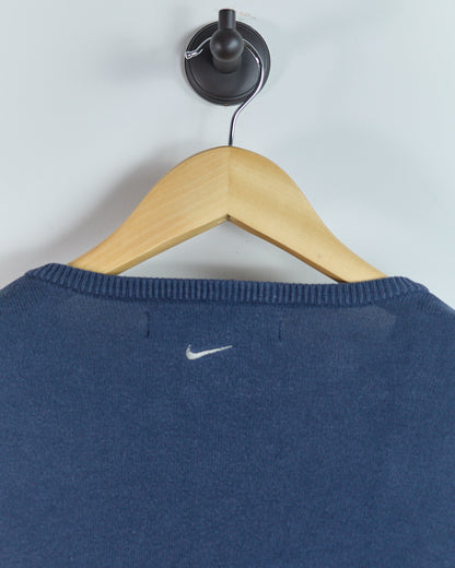 90s Nike Golf Blue/White V Neck Jumper (L)