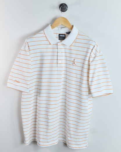 90s Ping White/Orange Polo (XL)