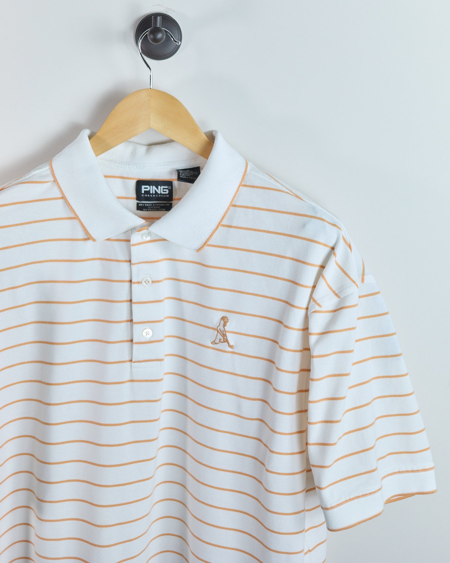 90s Ping White/Orange Polo (XL)