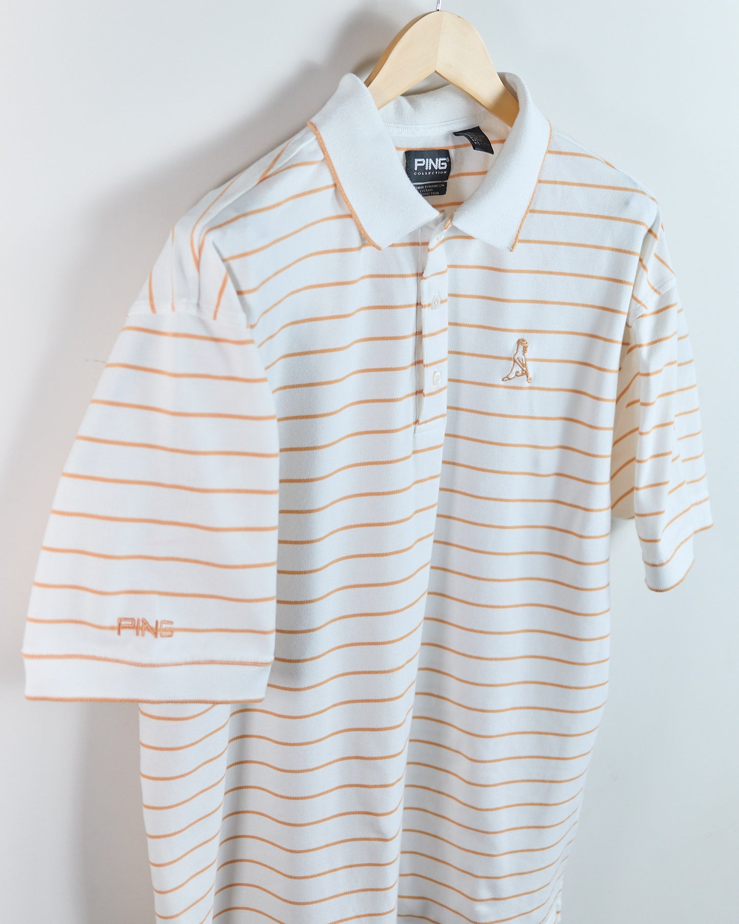 90s Ping White/Orange Polo (XL)