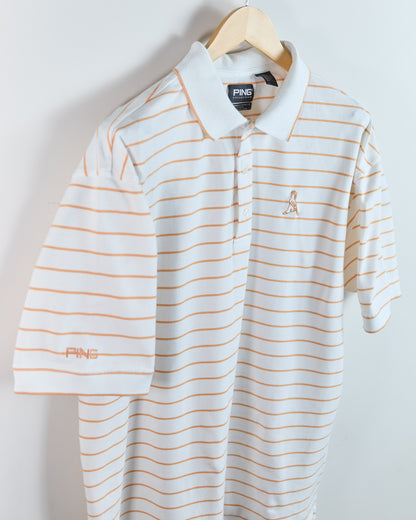 90s Ping White/Orange Polo (XL)