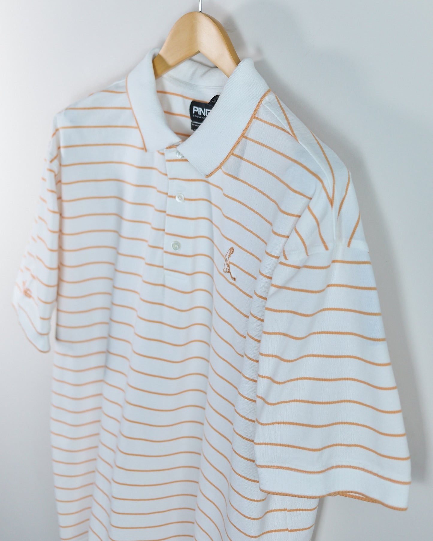 90s Ping White/Orange Polo (XL)
