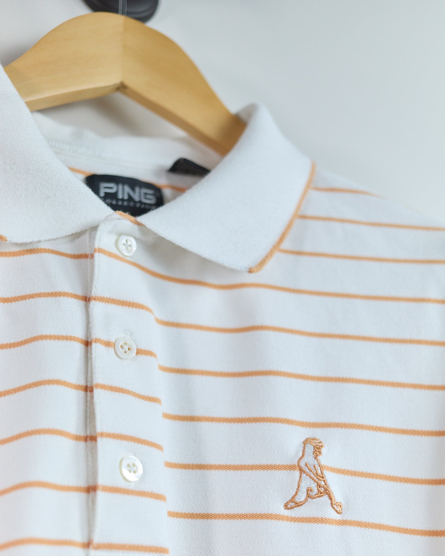 90s Ping White/Orange Polo (XL)