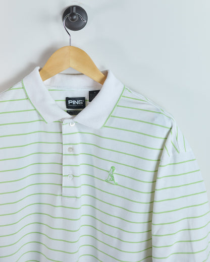 90s Ping White/Green Polo (XL)