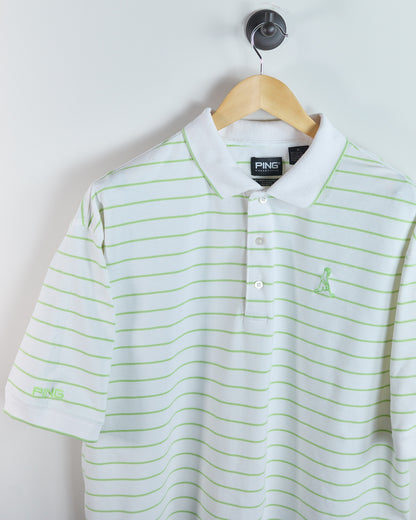 90s Ping White/Green Polo (XL)