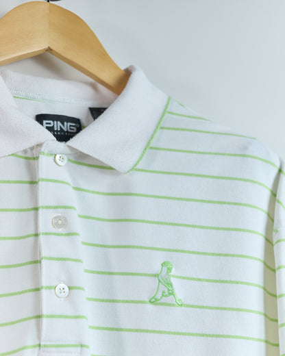 90s Ping White/Green Polo (XL)