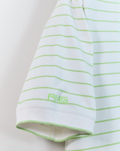 90s Ping White/Green Polo (XL)