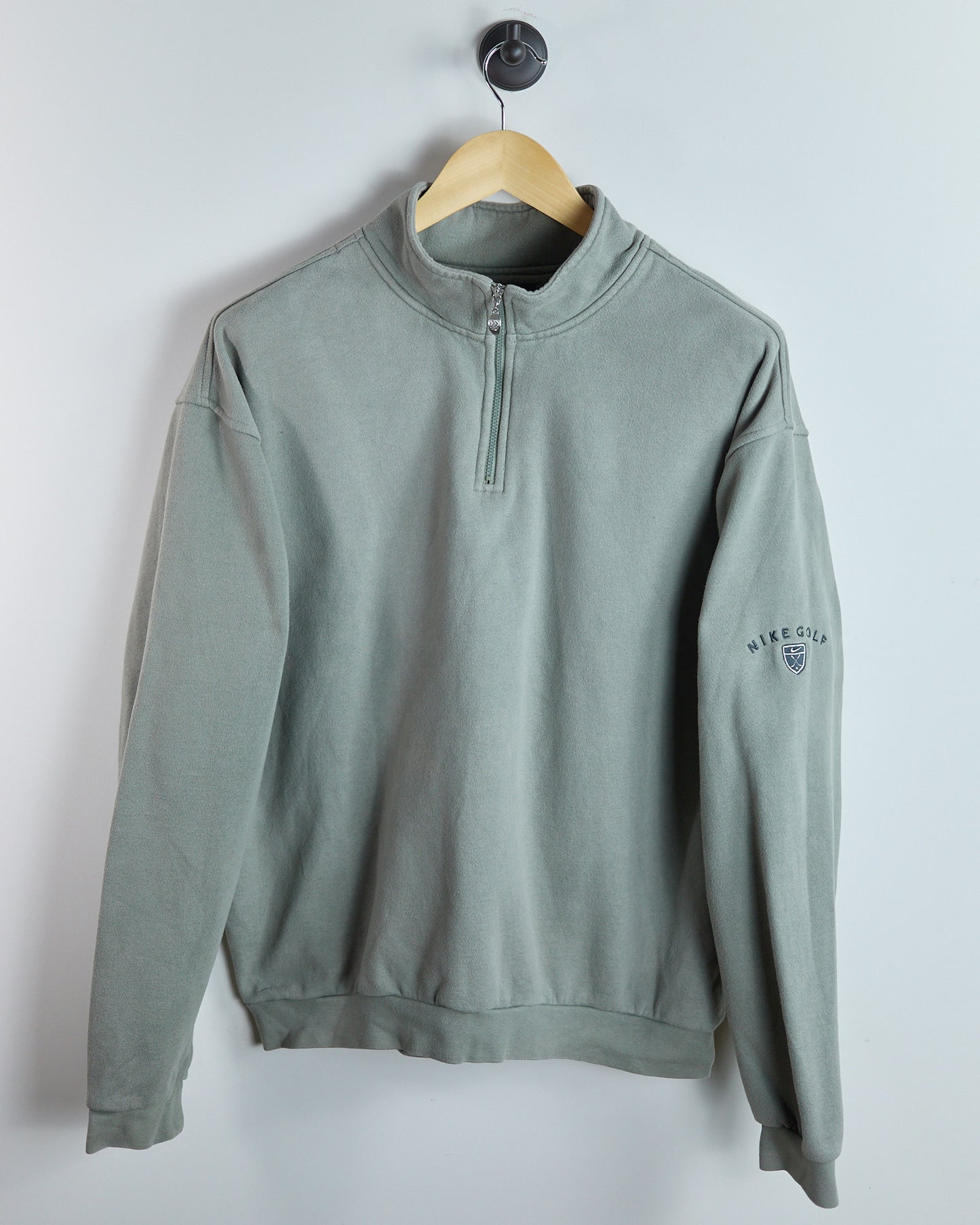 90s Nike Golf Olive/Green Quarter Zip Jumper (L)