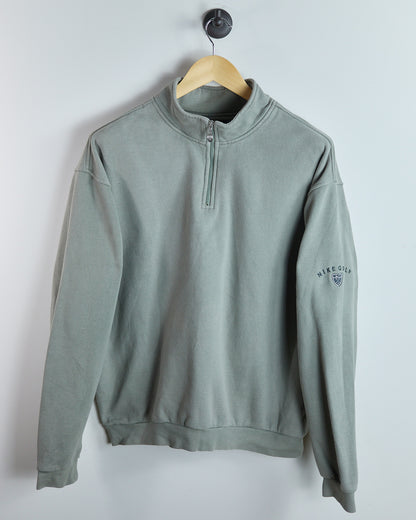 90s Nike Golf Olive/Green Quarter Zip Jumper (L)