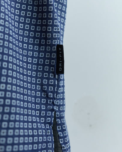 90s Nike Golf Navy/White Pattern Polo (L)