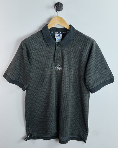 90s Adidas Golf Green/Black Polo (M)