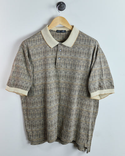 90s Nike Golf Cream/White Polo (XL)