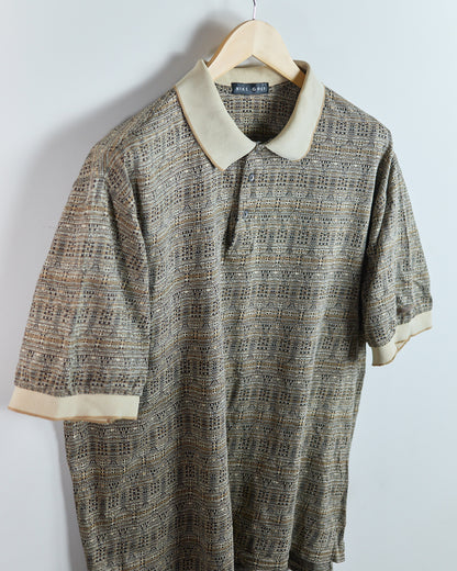 90s Nike Golf Cream/White Polo (XL)