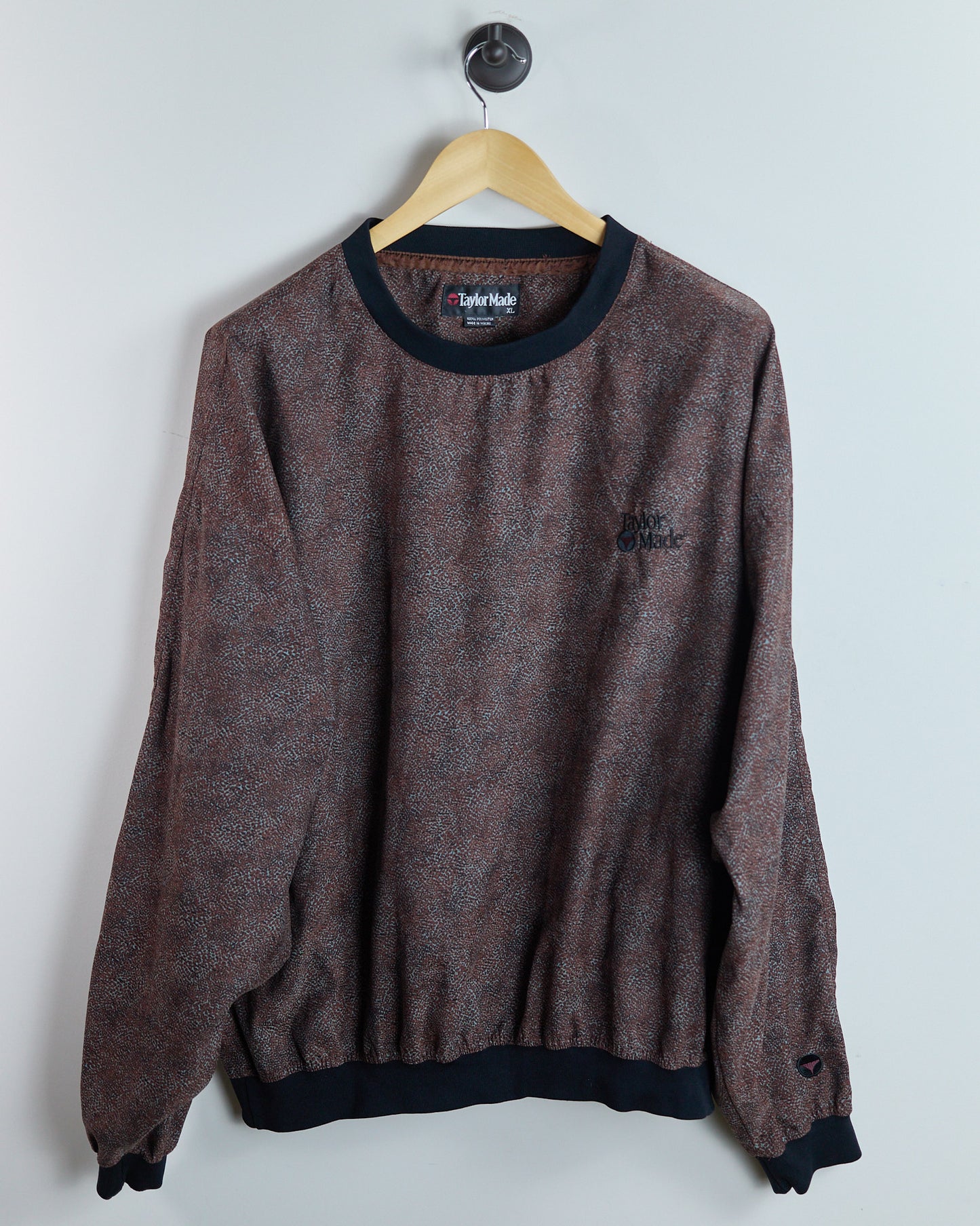80s to early 90s TaylorMade Rust/Terracotta Crew Neck Windbreaker (XL)