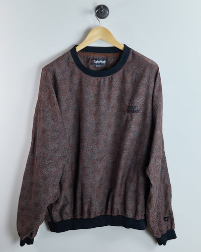 80s to early 90s TaylorMade Rust/Terracotta Crew Neck Windbreaker (XL)