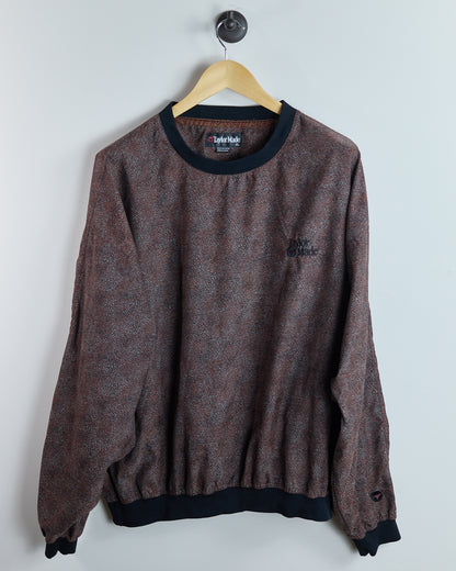80s to early 90s TaylorMade Rust/Terracotta Crew Neck Windbreaker (XL)