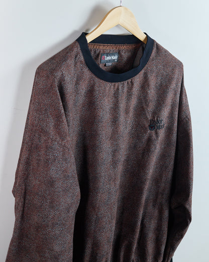 80s to early 90s TaylorMade Rust/Terracotta Crew Neck Windbreaker (XL)