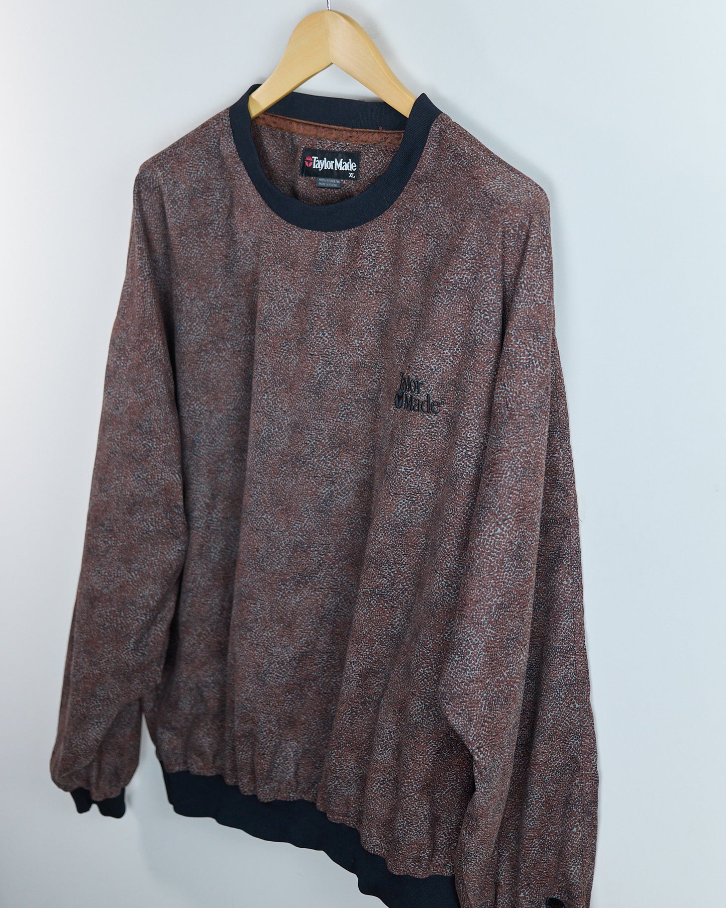 80s to early 90s TaylorMade Rust/Terracotta Crew Neck Windbreaker (XL)