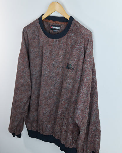 80s to early 90s TaylorMade Rust/Terracotta Crew Neck Windbreaker (XL)