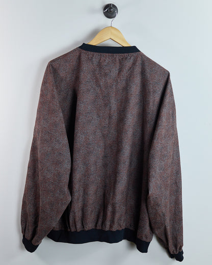 80s to early 90s TaylorMade Rust/Terracotta Crew Neck Windbreaker (XL)