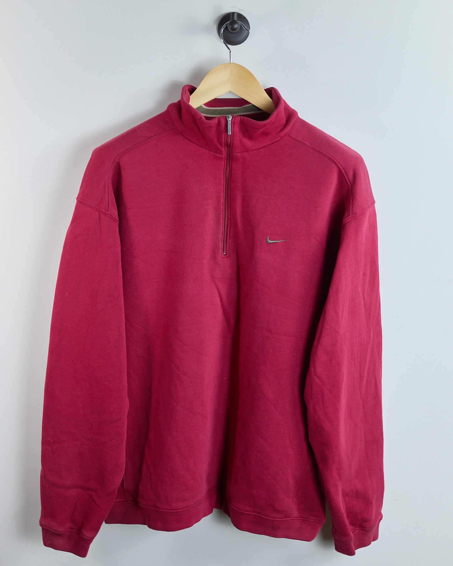 90s Nike Golf Red Quarter Zip Jumper (L)