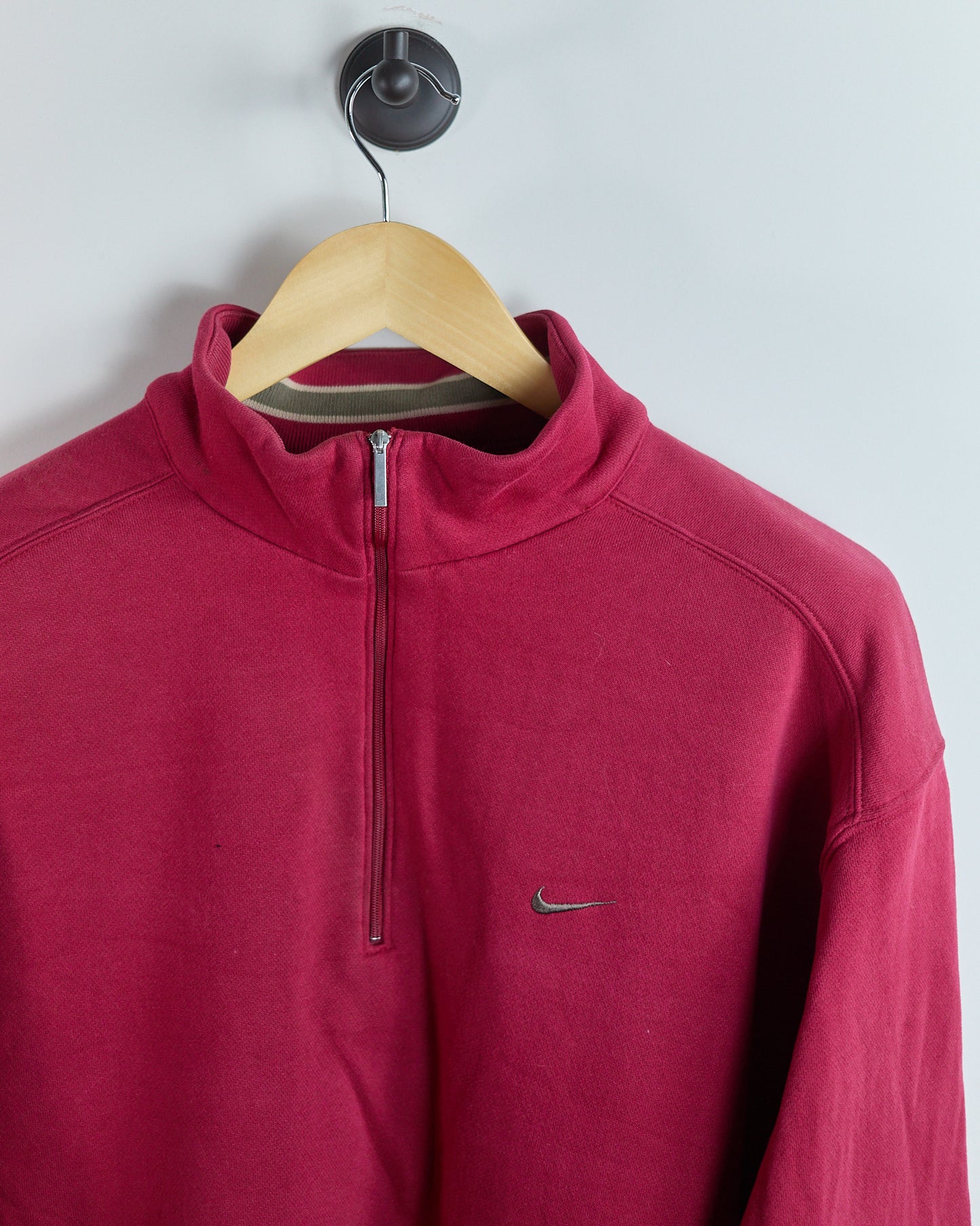 90s Nike Golf Red Quarter Zip Jumper (L)
