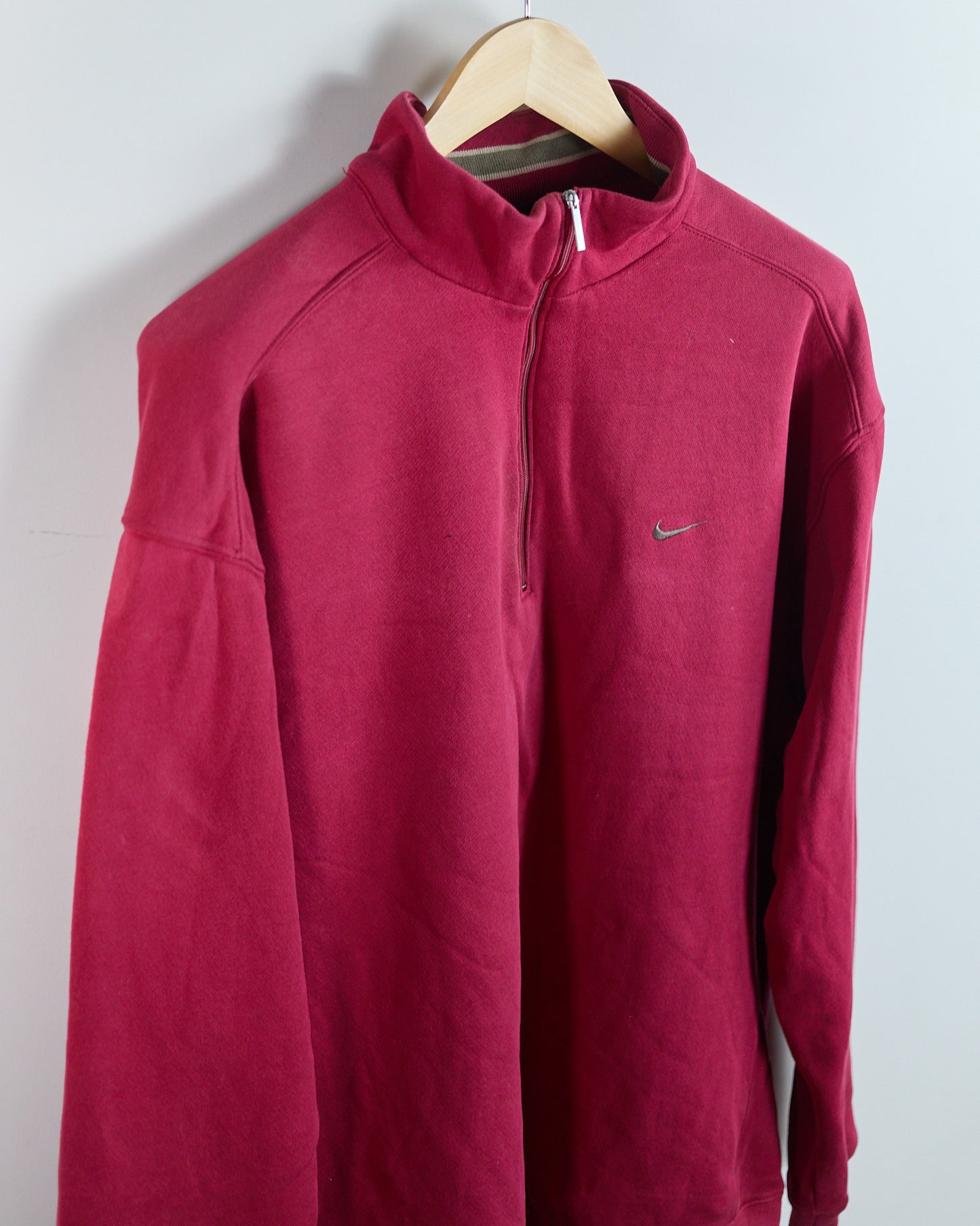 90s Nike Golf Red Quarter Zip Jumper (L)