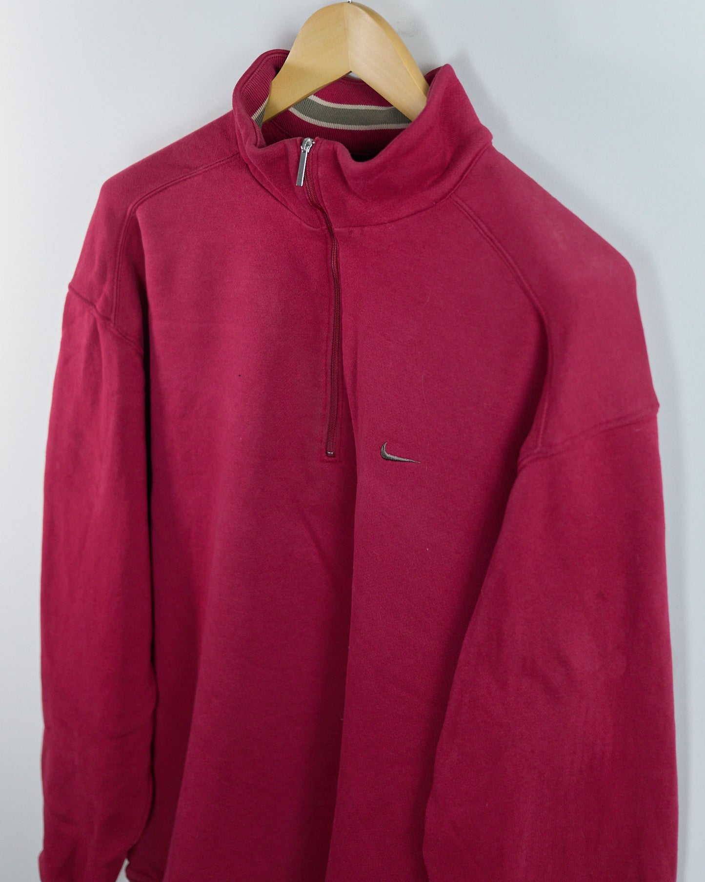 90s Nike Golf Red Quarter Zip Jumper (L)