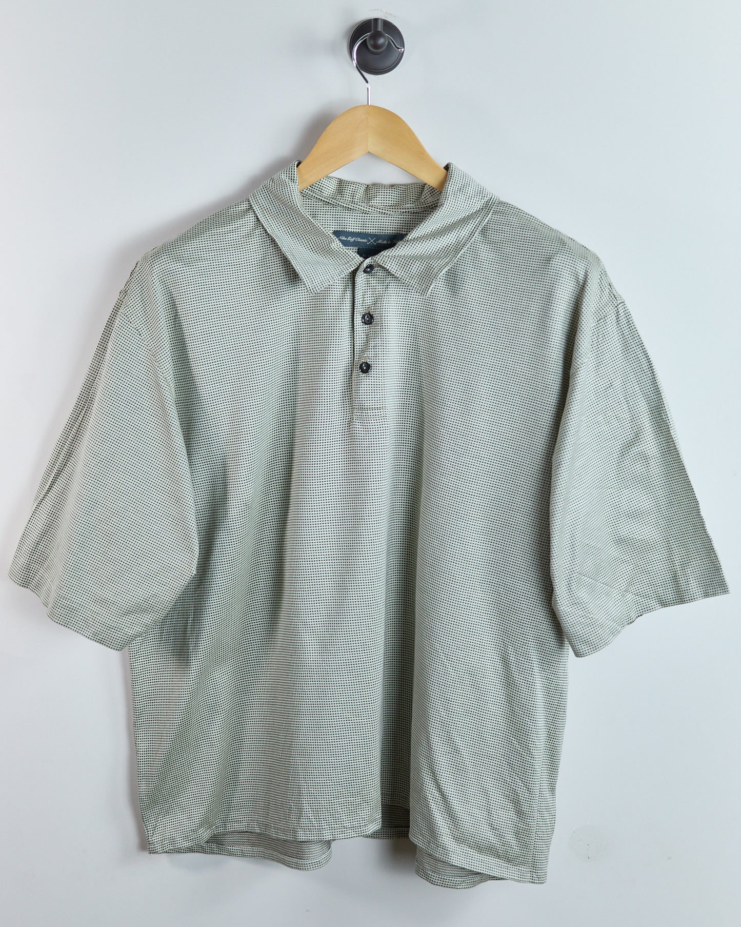 90s Nike Golf White/Navy Polo (XL)