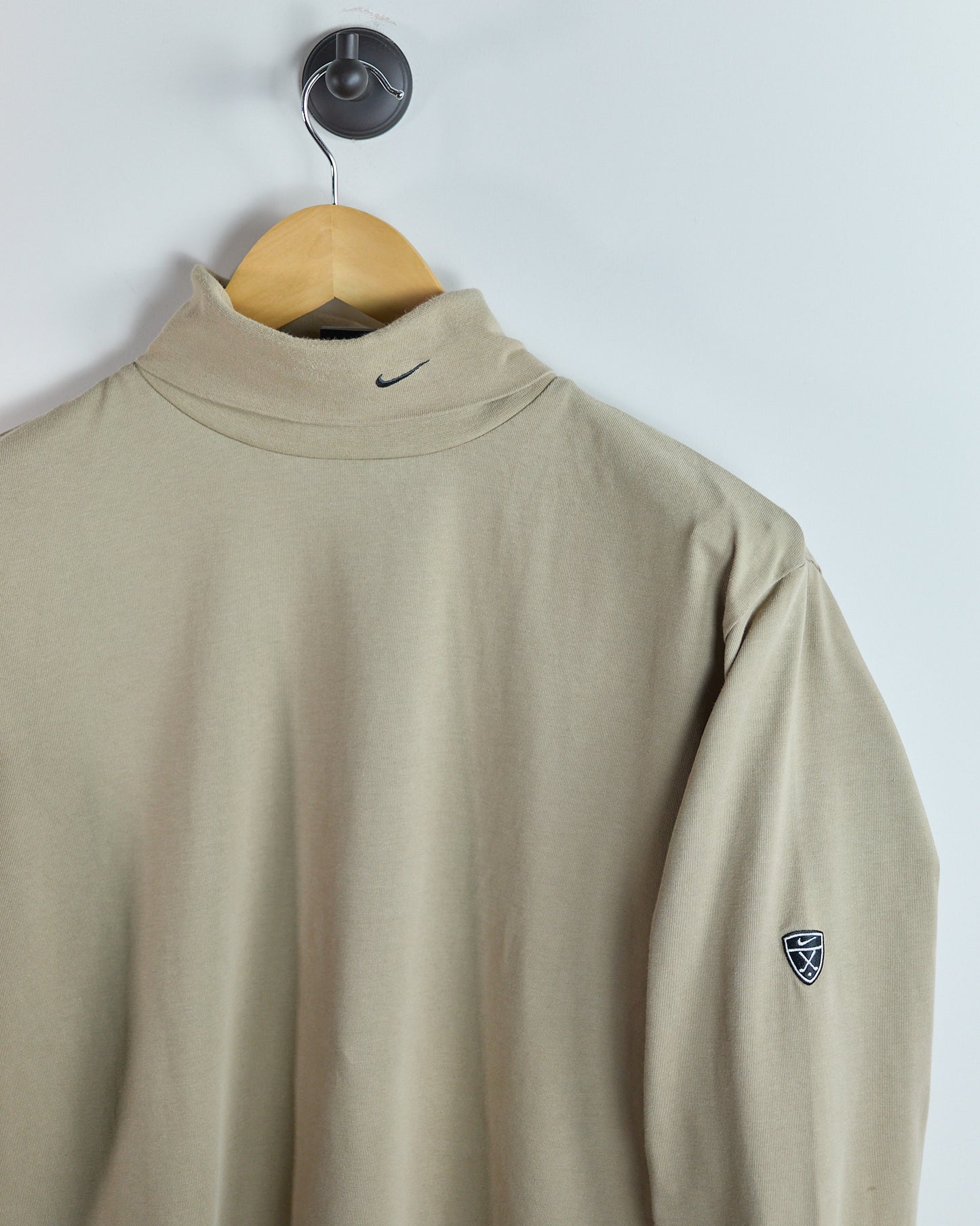 90s Nike Golf Beige Long Sleeve Turtle Neck (L)