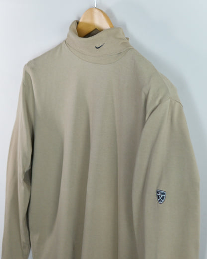 90s Nike Golf Beige Long Sleeve Turtle Neck (L)