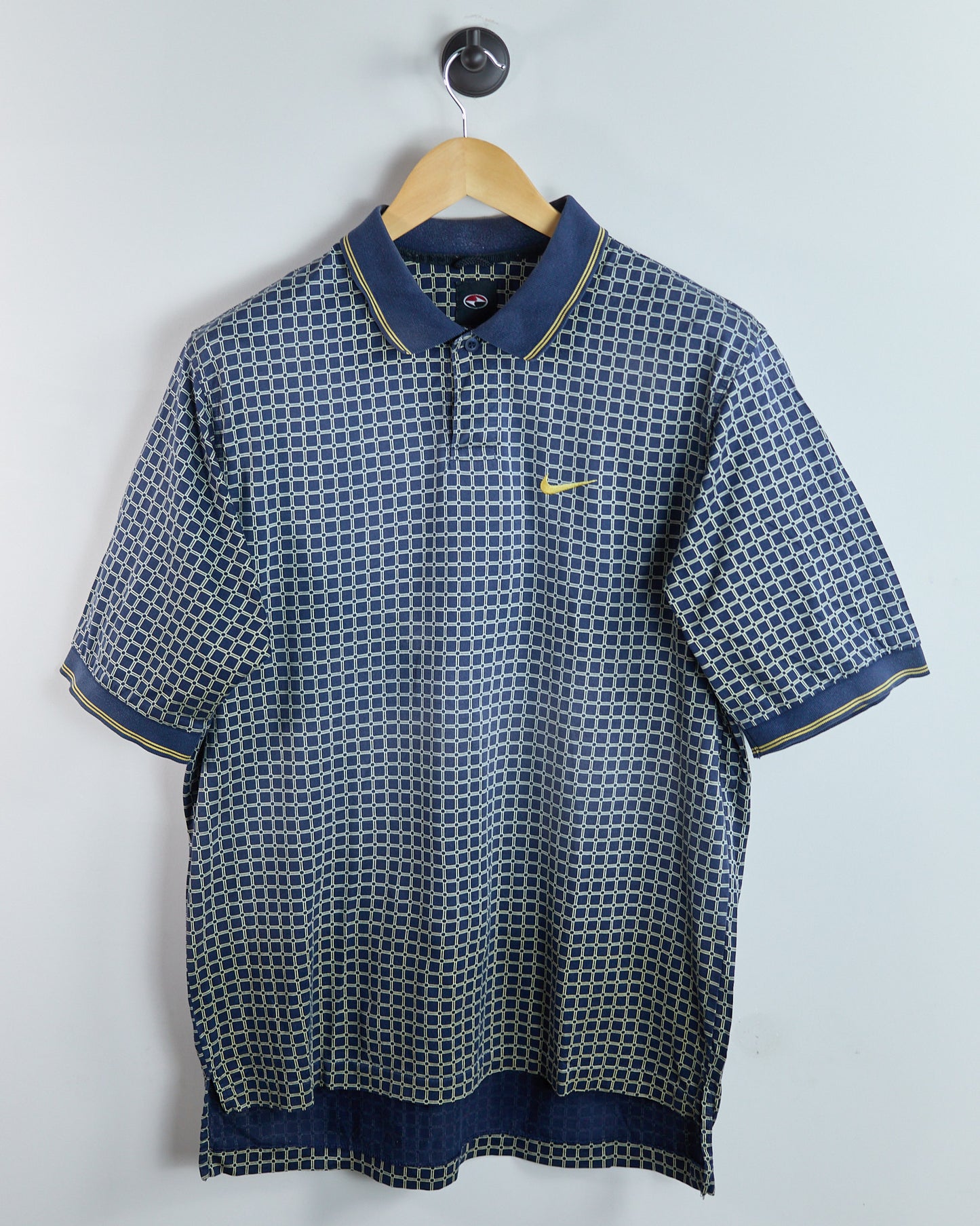 90s Nike Golf Blue/White Polo (M)