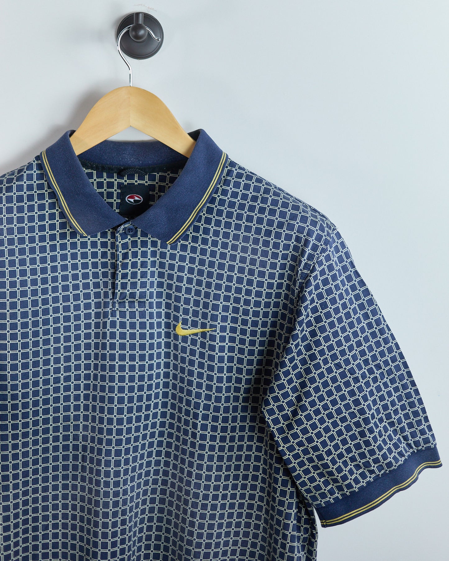 90s Nike Golf Blue/White Polo (M)