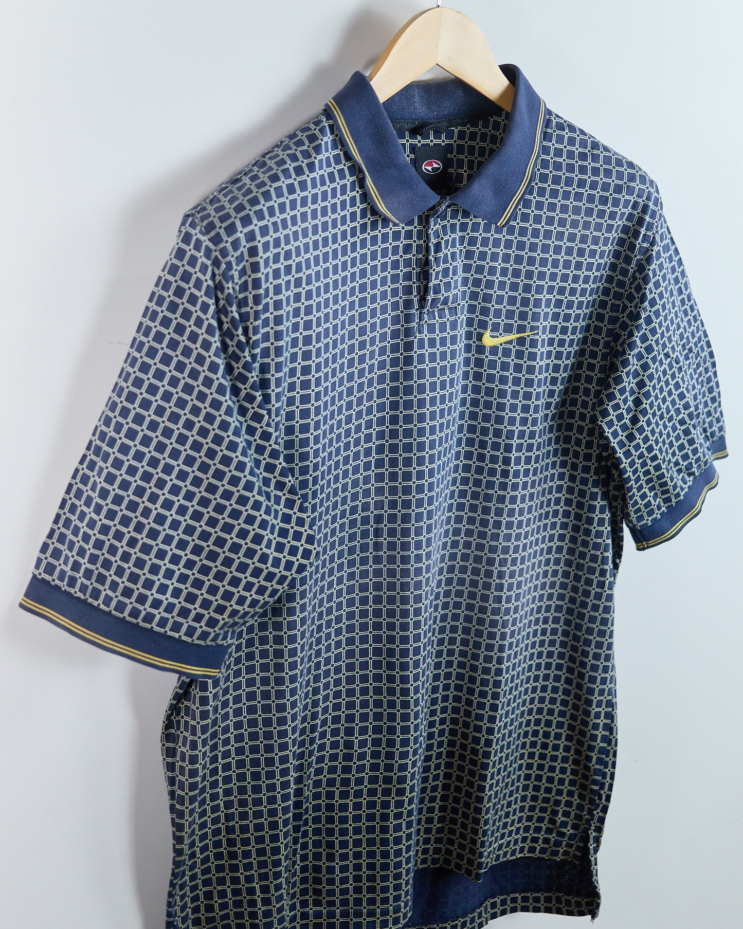 90s Nike Golf Blue/White Polo (M)