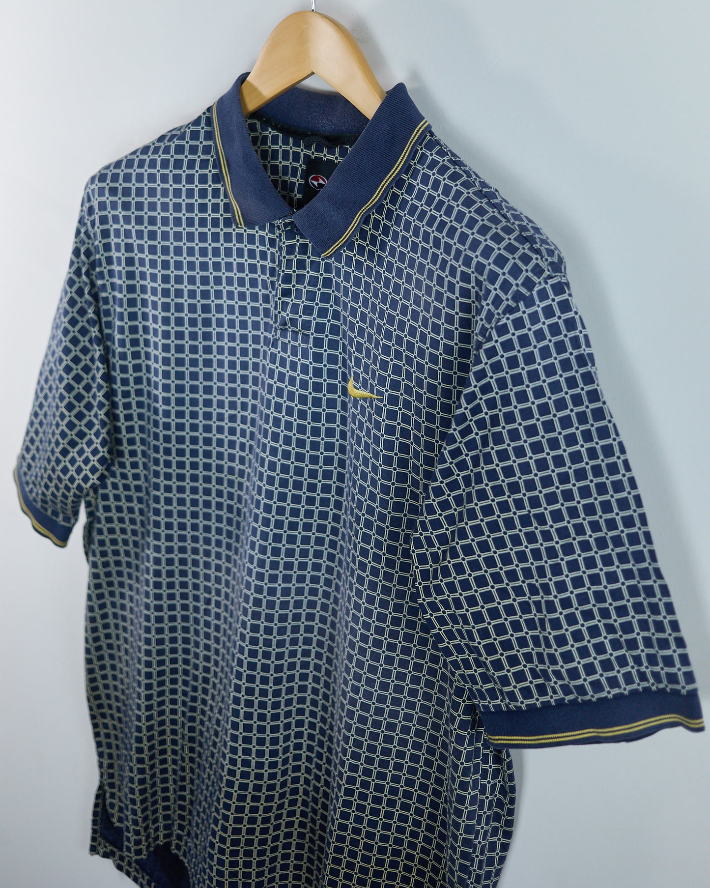 90s Nike Golf Blue/White Polo (M)