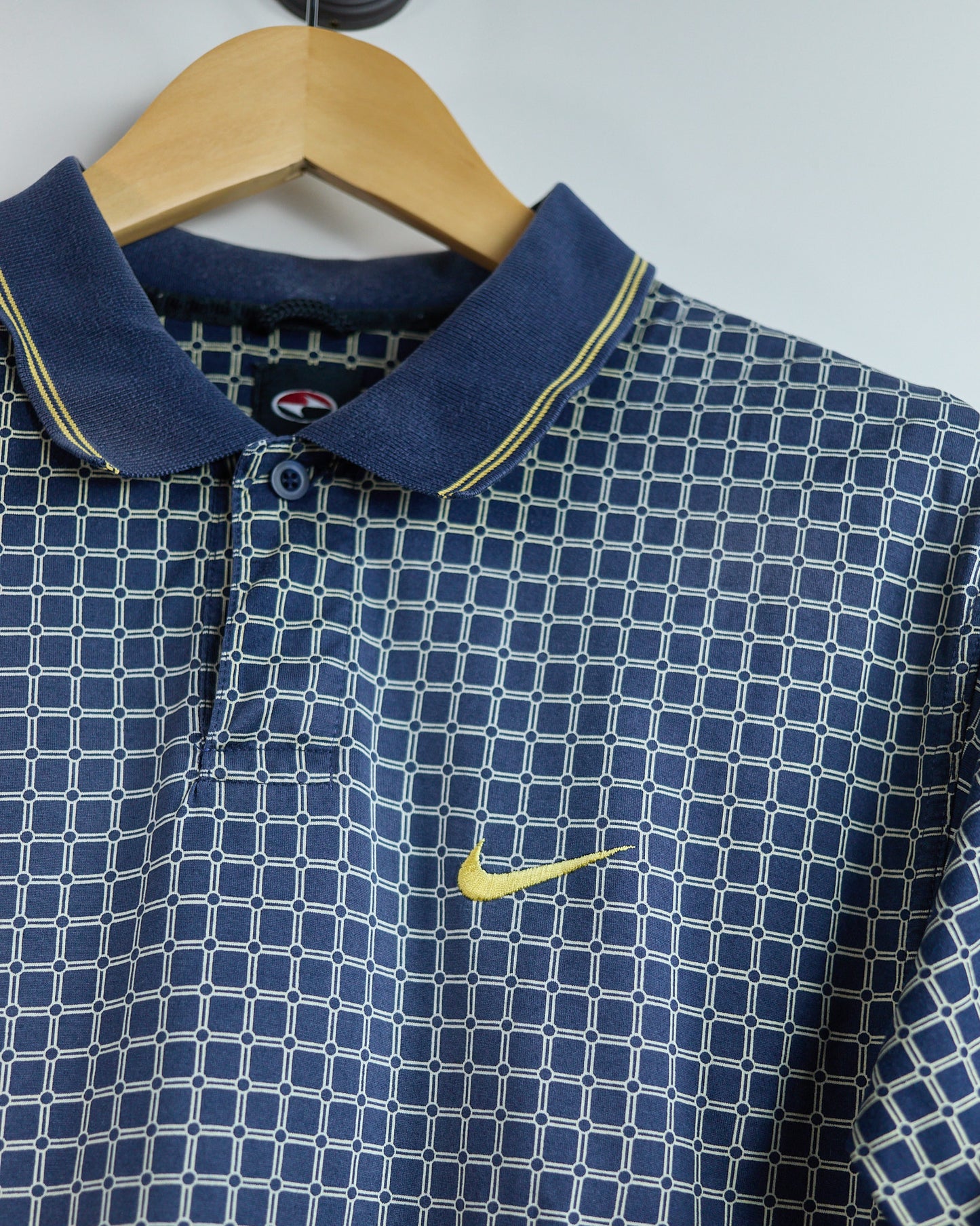 90s Nike Golf Blue/White Polo (M)