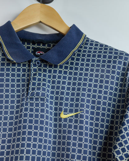 90s Nike Golf Blue/White Polo (M)