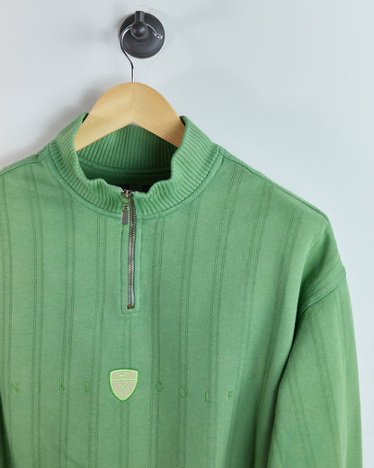 90s Nike Golf Green Quarter Zip Fleece (L)
