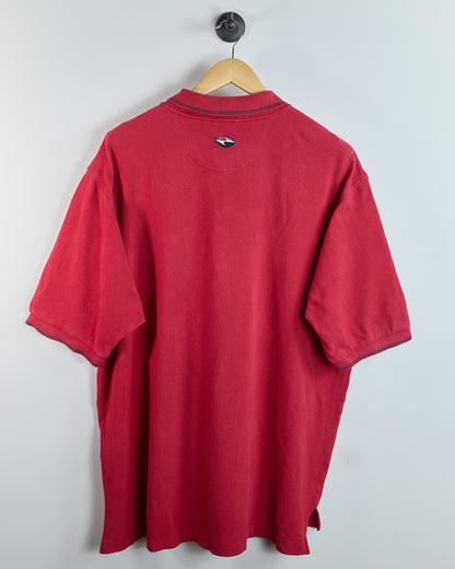 90s to ealy 00s Nike Golf Tiger Woods Yin Yang Red Zip Up Polo (XL)