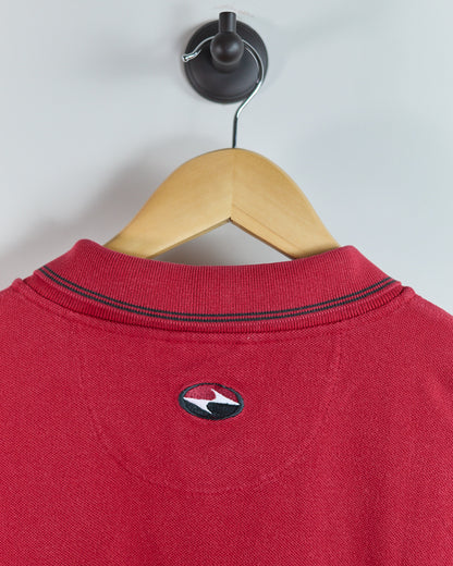 90s to ealy 00s Nike Golf Tiger Woods Yin Yang Red Zip Up Polo (XL)