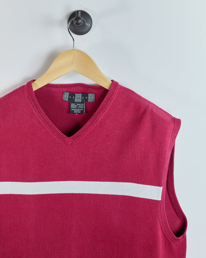 90s Nike Golf Red/White V Neck Knit Vest (L)