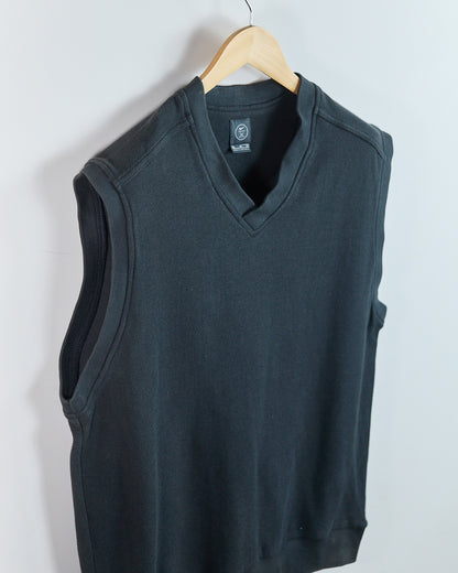 90s Nike Golf Swoosh Black V Neck Vest (XL)