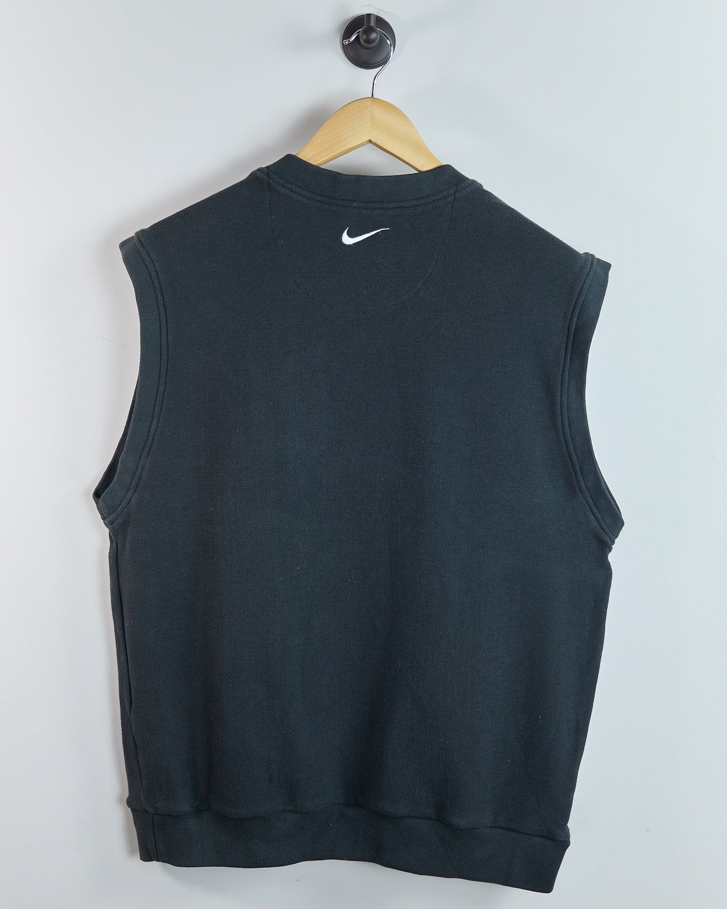 90s Nike Golf Swoosh Black V Neck Vest (XL)