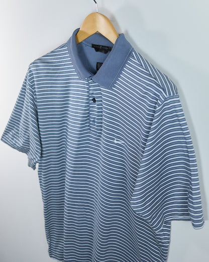 90s Nike Golf Tiger Woods White/Blue Polo (L)