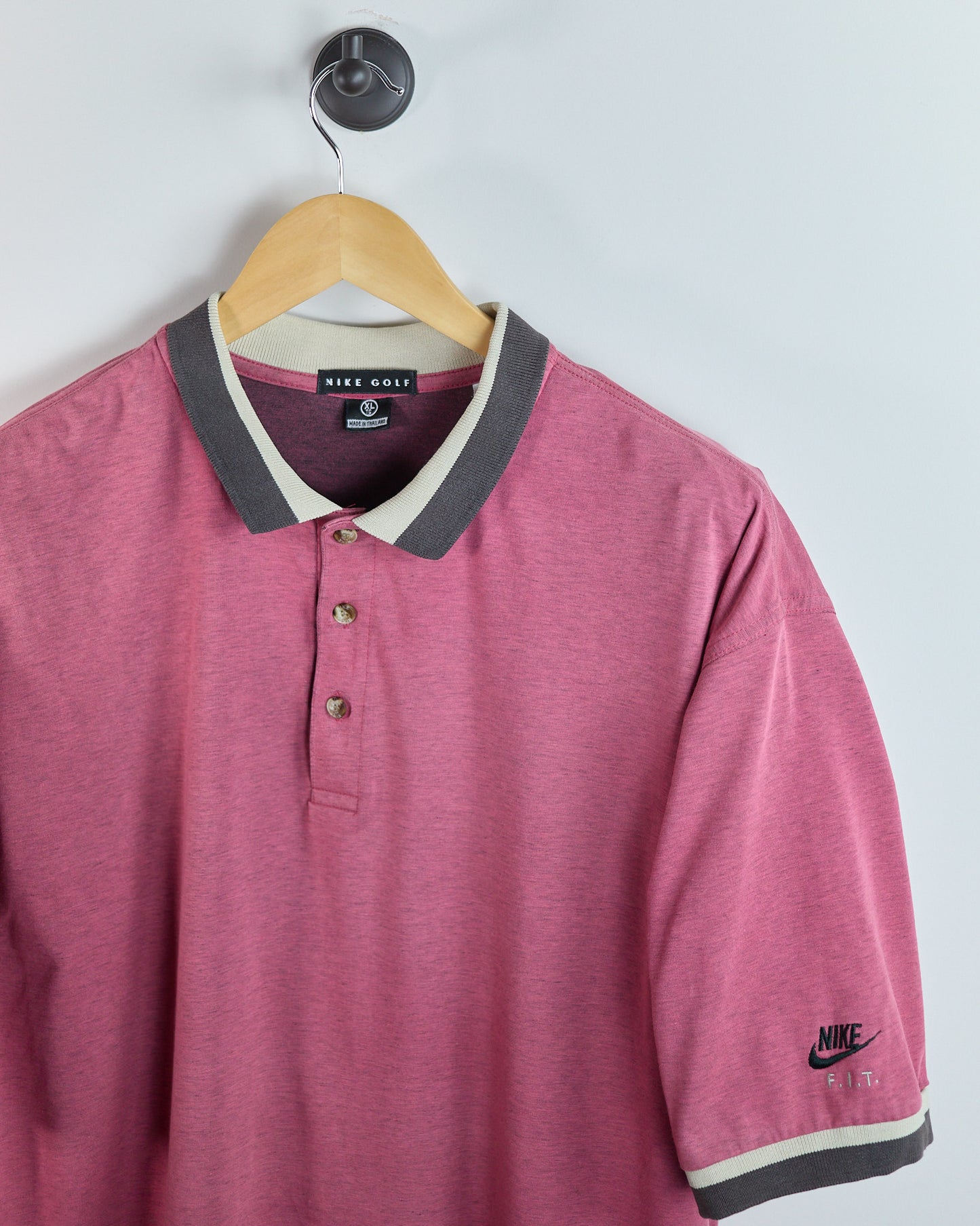 80s to early 90s Nike Golf “Fit” Pink Polo (XL)