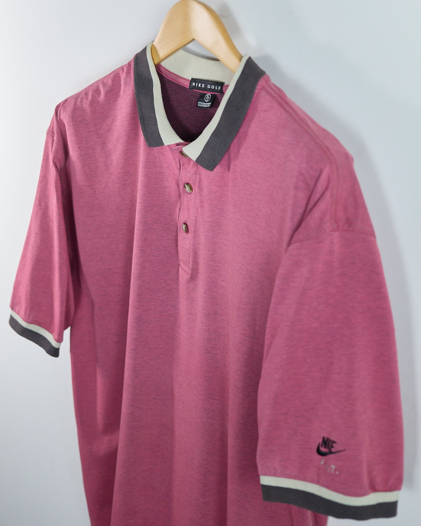 80s to early 90s Nike Golf “Fit” Pink Polo (XL)